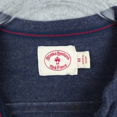 Brooks Brothers Henley Shirt Mens Medium Blue Long Sleeve Thick Layering Knit