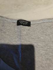 Coofandy Shirt Size M Mens Sleeveless Workout Gray/Blue Gym Running T Shirt
