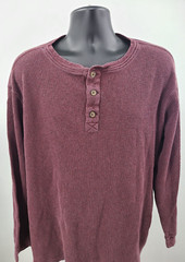 Foundry Supply Co Henley Shirt Adult 2XLT TALL Red Thermal Outdoor Men !