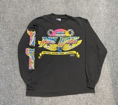 Vintage Bike Week Long Sleeve T Shirt Mens Large Neon 90s Daytona Speedway Retro