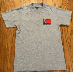 Deathwish Skateboards Benny Skeleton Grey Shirt Size Small Skate EUC