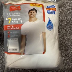Hanes Mens 2 Pack Crew Neck T-Shirts Size XL Cool Comfort Tagless 11 Shirts