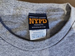 NYPD Mens Shirt Large Gray Honor Remember Cotton Officially License NOS NWT XL