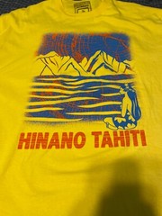 Hinano Tahiti Graphic Shirt Adult XL Yellow Surfer Pre-Owned