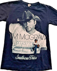 Tim McGraw Southern Voice 2 Sided Black Men’s Tour Concert T Shirt, size S