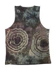 Men’s Tie Dye Tank Bundle, 4, XL Tan Tops, Stick Figure Band Inspired, Hand Dyed