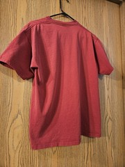 VTG 90s Russell Athletic Pro Cotton Pocket Blank T-Shirt Medium Boxy Faded Red