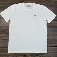 Collars & Co Mens Size Large Maranello Mid-Weight Cotton & Silk Tee White NEW