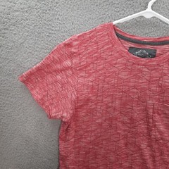 Bruno Shirt Adult Large Red White Geometric Lightweight Stretch Preppy Workwear