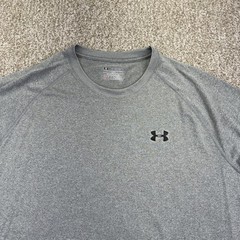 Under Armour Heatgear Training T Shirt Mens 2XL Gray Short Sleeve Raglan 1228539
