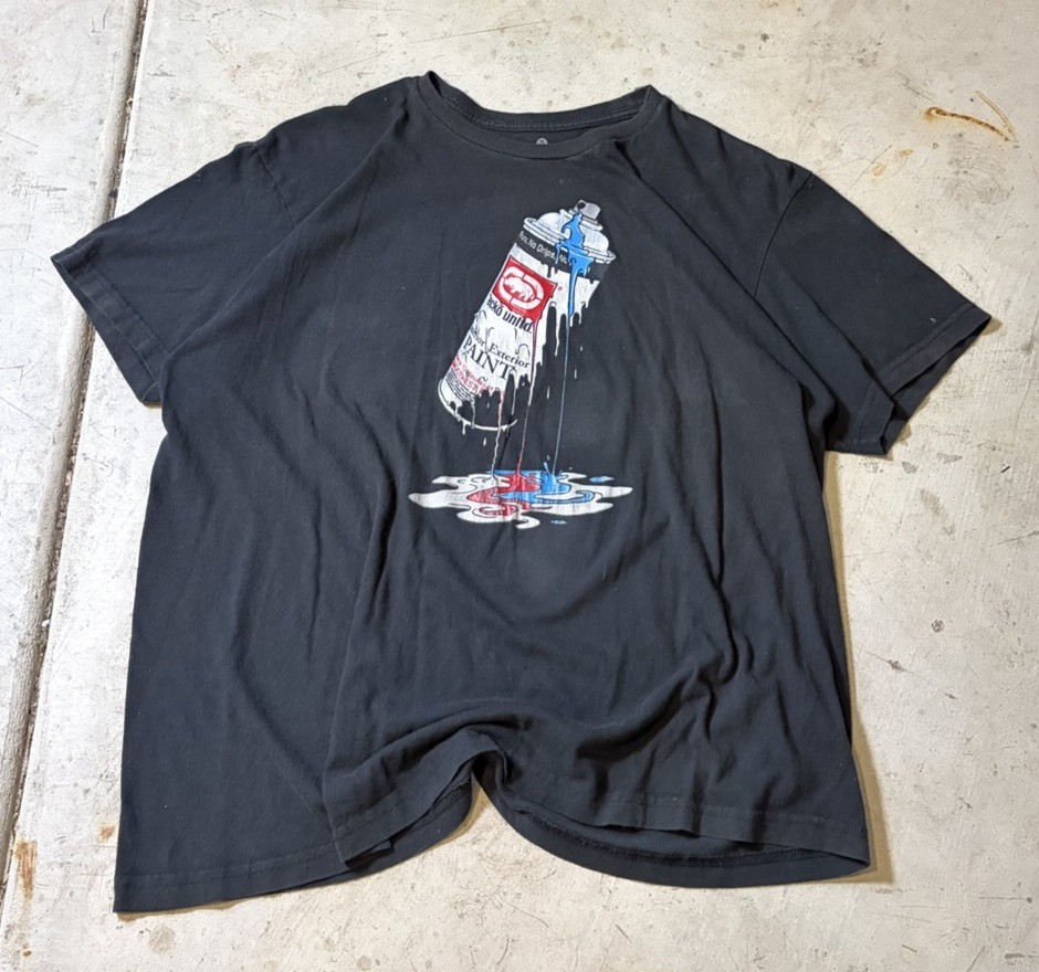 Vintage Ecko Unltd Shirt Mens XXL Black Graffiti Spray Can Hip Hop Y2K Skate