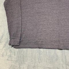 Lee Thermal Shirt Mens Large Charcoal Gray Waffle Knit Regular Fit Side Slit