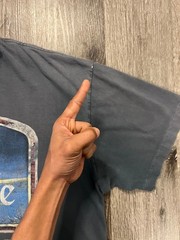 Rhude Lone Wolf Graphic Tee Shirt Unisex Faded Gray American Made Size XL