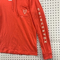 NEW Prince & Fox Long Sleeve Shirt Men Small Orange Hooded NWT $39