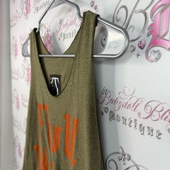 Triple T full moon party tank top orange Olive Green Tank Top Thailand party