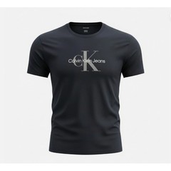 Calvin Klein Jeans Mens T-Shirt- Size Medium- SS Black Hero Monologo- NWT