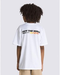 Vans Boys White Up in Flames T-Shirt Size Large
