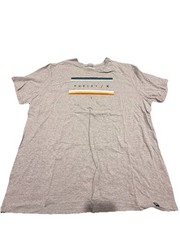 Hurley Mens XXL Gray Logo Graphic T Shirt Short Sleeve Surf Skate