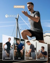 BOOJO 7 Pack Workout Shirts for Men Quick Dry Moisture Wicking TShirts Short…