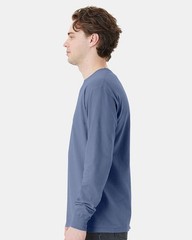 ComfortWash by Hanes Garment-Dyed Long Sleeve T-Shirt Pocket GDH250 Saltwater XL