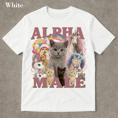 Alpha Male Kitten Funny Shirt – Cursed Cat Meme Tee Cat Lover Gift