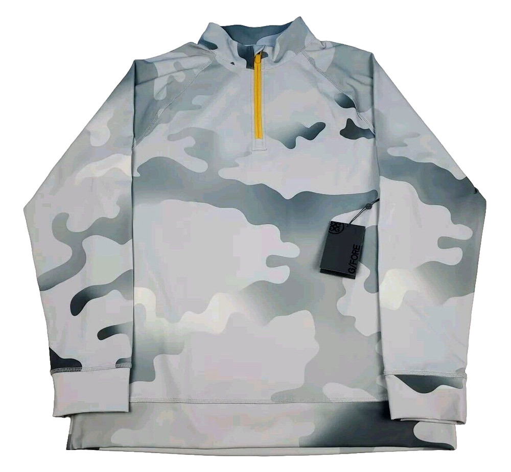 $195 NEW G/Fore Men’s XL Gradient Camo Quarter Zip Long Sleeve Pullover Golf NWT