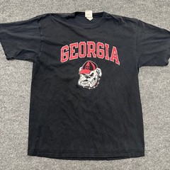 Champion T-Shirt Mens XXL Black Georgia Bulldogs NCAA Graphic Short Sleeve Tee