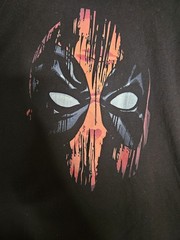 Deadpool Marvel T-Shirt – Black – 3XL – Streak Mask – Paint Splatter