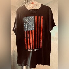 Vintage Seal Team TeeShirt – L – red black white – Military Teeshirt shortsleeve