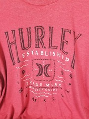 Hurley Mens Red Logo Front Graphic Print Causal Shirt XL