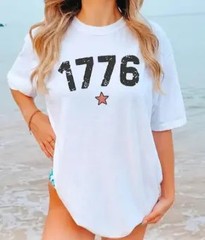 Patriotic 1776 America Independence Day Graphic T Shirt USA Tee