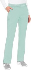 NWT Med Couture Women’s Yoga Pull-On Pant, 7 Pockets, Large Petite, Sea Mist