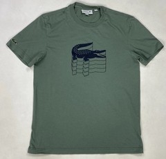 Lacoste Graphic T-shirt Men Size 3 Small Green Short Sleeve