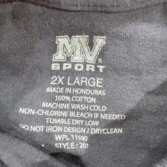 USAF US Air Force Navy Blue Double Sided T-Shirt – by MV Sport – Size XXL – NWT