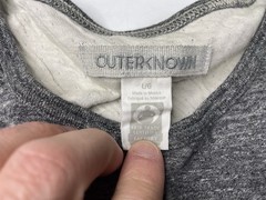 Outerknown Slub T-Shirt Men Large Gray Organic Cotton Double Cloth Lined Thermal