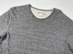 Outerknown Slub T-Shirt Men Large Gray Organic Cotton Double Cloth Lined Thermal