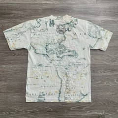 Vintage Cherating Malaysia AOP Nature Souvenir Map T-Shirt Sz. M-L