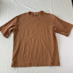 Uniqlo Uni Qlo Mens Brown T-Shirt Large Cotton Polyester