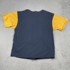 Vtg Badger Sport Baseball Button Up Shirt XL Blue & Yellow Peñasco New Mexico