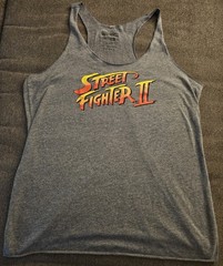 Vintage ’90s Street Fighter II Ladies Racerback XL Game Logo Tank Top Shirt RARE