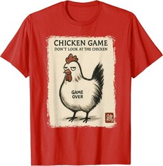 Funny Japanese Art Chicken Game Graphic Tee Men Women Teens T-Shirt