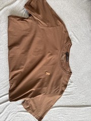 James Bark Crew Neck Tshirt Size XL Brown Pima Cotton