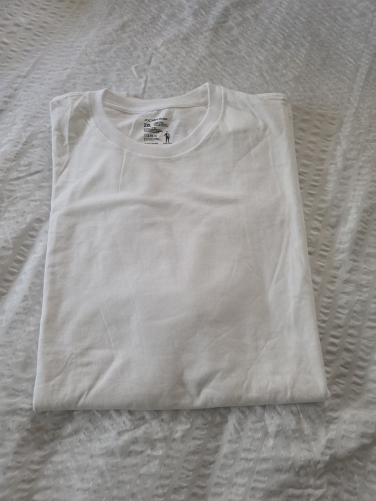 Jockey Men’s Classic Crew Neck T-Shirt 2 Pk 2XL 100% Cotton 50-52 chest