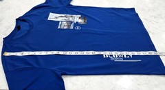 Shein Mens Royal Blue Oversized “New York” Theme Graphic Print Shirt Size S