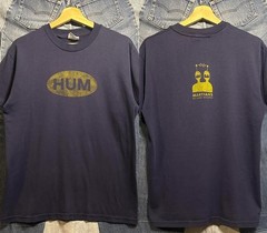 HUM Band 2 sided navy T shirt 90s Retro style Unisex tee NH25879