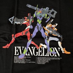 UNIQLO NEON GENESIS EVANGELION BLACK TSHIRT SIZE LARGE NWT (REI ASUKA SHINJI)