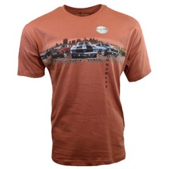Men’s T Shirt -Newport Blue -American Muscle Cars Racing Logo 100% Cotton