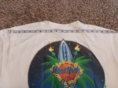 Vintage Hard Rock Cafe Honolulu Heavy Tee T Shirt Size L White Surfboard 90s