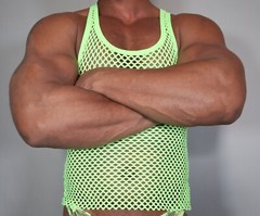 GREEN SLEEVELESS MESH ATHLETIC SHIRT ADULT SMALL