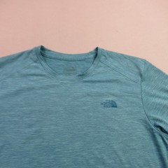 North Face Shirt Mens Large Short Sleeve Crew Neck Outdoors Casual Green